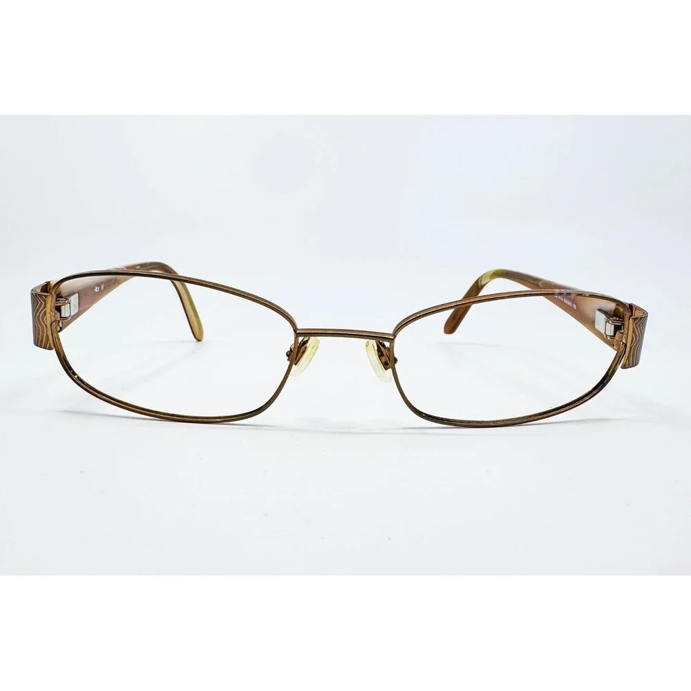 Altair Eyeglass Frames Womens Brown A114 Ginger 53-19-135 Oval Metal Full Rim